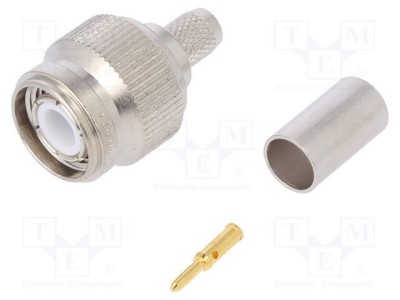 Conector TNC mufă tată drept 50&amp;Omega; PTFE aurit TELEG&amp;Auml;RTNER foto