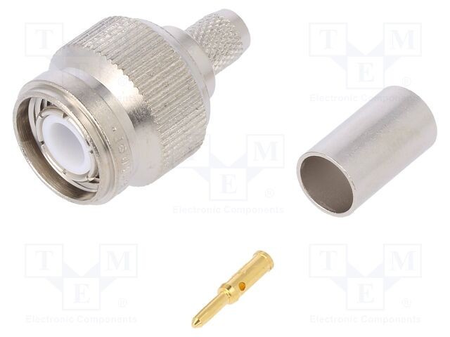 Conector TNC mufă tată drept 50&Omega; PTFE aurit TELEG&Auml;RTNER