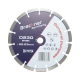 Disc diamantat segmentat Breckner Germany 230x22.23 mm, segment 12 mm, tehnologie Laser Arix, pentru beton, pavele, boltari, piatra dura, mozaic,