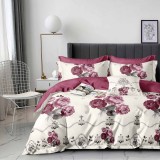Cumpara ieftin Lenjerie pat dublu,bumbac finet,6 piese,cearceaf normal 220x240cm, cearceaf pilota 200x220cm, 2 fete de perna 50x70, 2 fete de perna 70x70-M343