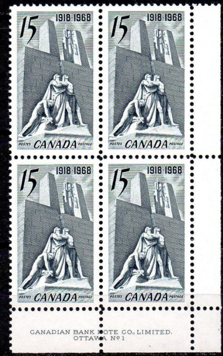 CANADA 1968, Aniversari, Arta, serie neuzată, MNH