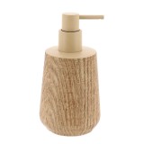Dispenser Săpun Polirășină 350Ml Design Lemn &ndash; Bej