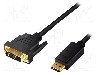 Cablu DisplayPort - DVI, DisplayPort mufa, DVI-D (24+1) mufa, 1m, negru, LOGILINK - CV0130