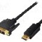 Cablu DisplayPort - DVI, DisplayPort mufa, DVI-D (24+1) mufa, 3m, negru, LOGILINK - CV0132