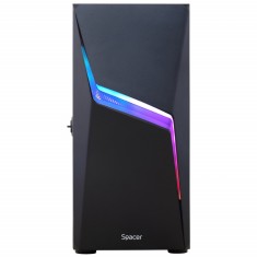 CARCASA SPACER - gaming, Middle Tower, ATX, &amp;quot;THUNDER&amp;quot;, fara sursa, usa sticla foto