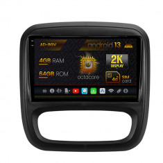Navigatie Opel Vivaro Renault Trafic (2014-2017), Android 13, V-Octacore 4GB RAM + 64GB ROM, 9.5 Inch - AD-BGV9004+AD-BGRKIT389