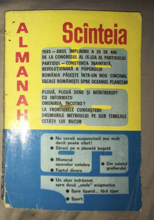 ALMANAH &quot;Sc&icirc;nteia&quot; Scanteia 1986