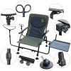 Scaun Pescuit Feeder Baracuda TFC 025A, Accesorii Multiple: Masuta, Suport Lanseta, Ajustabil, Aluminiu, Transport Inclus