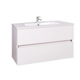 Cumpara ieftin Unitate de toaletă cu 2 sertare Elois White 80