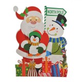 Autocolant Decorativ Craciun, 3D, Multicolor, 30x40cm, Hartie, Oem