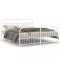 Gossi cadru de pat metalic cu tablie de cap/picioare, alb, 183x213 cm