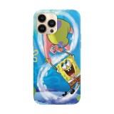 Husa compatibila cu Apple iPhone 13 Pro Max model Sponge Bob and Patrick , Silicon, TPU, Viceversa, Transparent, Carcasa