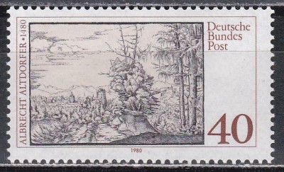 Germania 1980 - 500 de ani de la nașterea lui Albrecht Altdorfer, pictor, MNH foto