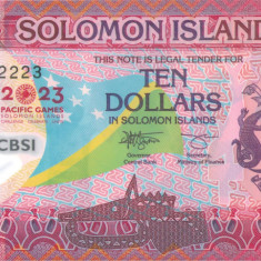 Insulele Solomon 2023 - 10 dolari, Jocurile Pacifice, UNC