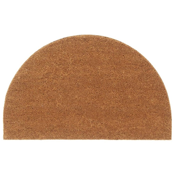 vidaXL Covoraș de ușă natural semirotund, 50x80 cm, fibre de cocos 155601