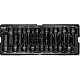 Set capete tubulare de impact TORX si IMBUS, sertar TIP A (385x150 mm) pentru dulap mobil, T30-T80, H5-H19, 1/2, 16 buc, RICHMANN EXCLUSIVE