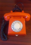 Telefon cu disc portocaliu