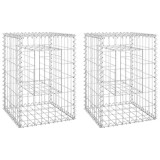 Cumpara ieftin Stalpi tip cos gabion, 2 buc., 40x40x60 cm, fier