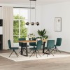 VidaXL Scaune de bucătărie, 6 buc., verde &icirc;nchis, material textil