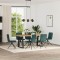 vidaXL Scaune de bucătărie, 6 buc., verde &icirc;nchis, material textil