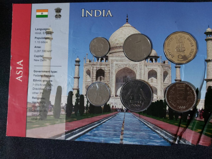 Seria completata monede - India 1996-2001 , 6 monede