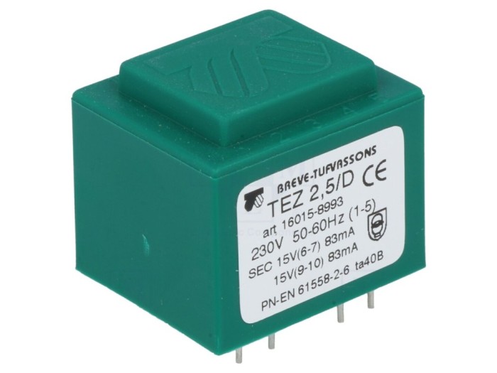 Transformator &icirc;ncapsulat 2,5VA 230V 15V