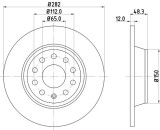 Disc frana SKODA SUPERB II (3T4) (2008 - 2015) KRIEGER 0950004069