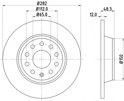 Disc frana VW SHARAN (7N1, 7N2) (2010 - 2016) KRIEGER 0950004069 foto