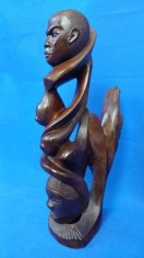 &amp;quot; Fertilitate &amp;quot; ,sculptura in lemn de abanos foto