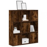 Gossi biblioteca, stejar fumuriu, 89x24x101,5 cm, lemn prelucrat