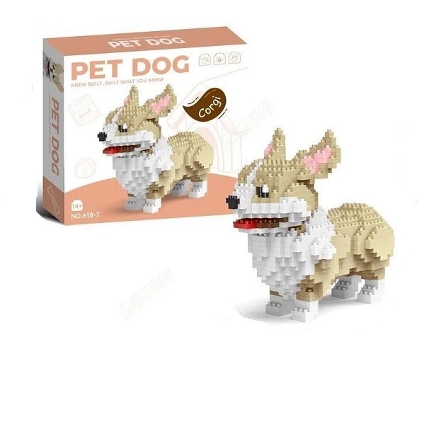 Set de constructie Catelus Corgi 800 piese