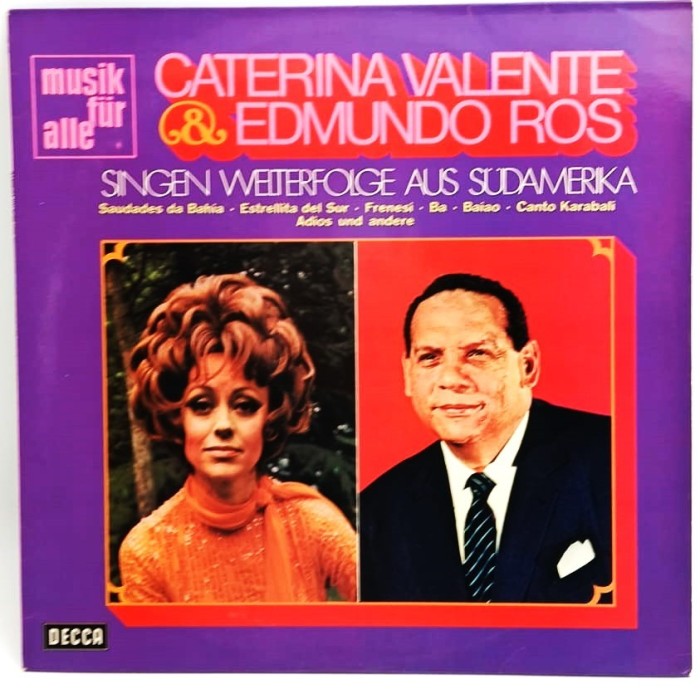 Caterina Valente &amp; Edmundo Ros &lrm;&ndash; Singen Welterfolge Aus S&uuml;damerika NM / VG+ vinil LP disc jazz bossa nova Decca Germania