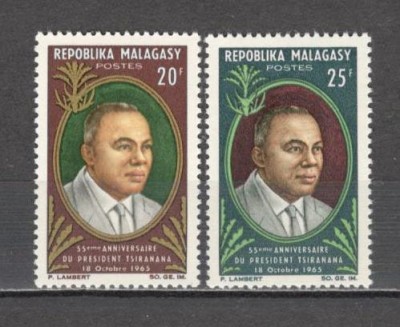 Madagascar.1965 55 ani nastere presedintele Tsiranana SM.168 foto