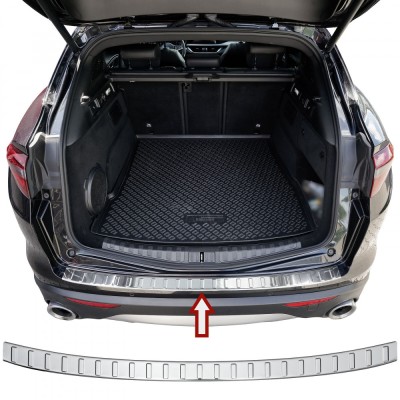 Ornament protectie portbagaj/bara spate crom pentru Alfa Romeo Stelvio din 2017 foto