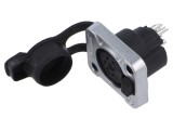 Conector XLR REAN RRX5F-Z-000-1 5 pini IP65 7,5A 50V soclu mamă lipire Z Series