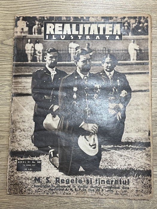 Realitatea Ilustrata 16 Iun 1937 - Regele Carol si Teofil Sidorovici foto Berman