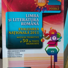 LIMBA SI LITERATURA ROMANA EVALUARE NATIONALA ,NOTIUNI TEORETICE 50 TESTE DOBOS