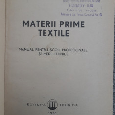 Materii prime textile - Manual 1951 / R2P2S