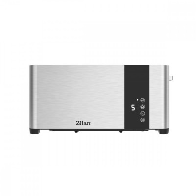 Prajitor de paine Zilan ZLN6234 Argintiun, ecran digital si tactil, putere 1400W, inox foto