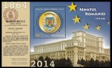 Romania 2014 - Lp 2028a &ndash; Senatul Romaniei, 150 de ani. Colita dantelata MNH ***, Nestampilat
