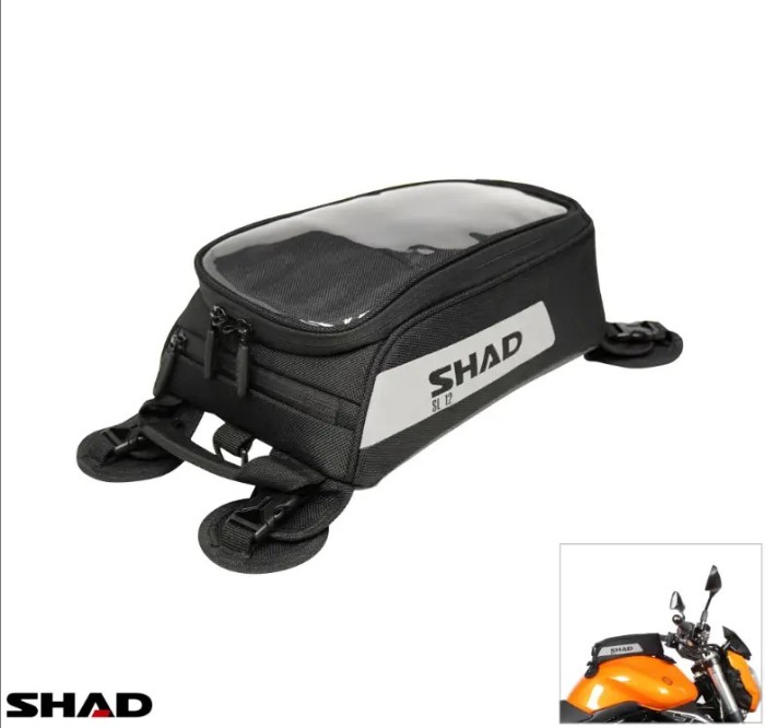 Geanta rezervor motocicleta Shad - model SL12M Small Tank Bag (4L) (fixare cu magneti) - culoare: negru