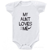 Body alb pentru bebelusi - My aunt loves me (Marime Disponibila: 18-24 luni)