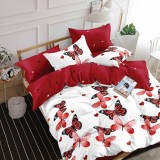 Cumpara ieftin Lenjerie pat dublu,bumbac finet,6 piese,cearceaf normal 220x240cm, cearceaf pilota 200x220cm, 2 fete de perna 50x70, 2 fete de perna 70x70-M351, Ralex Pucioasa