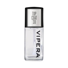 Top Coat pentru unghii 3D cu efect glossy, Transparent, 10 ml