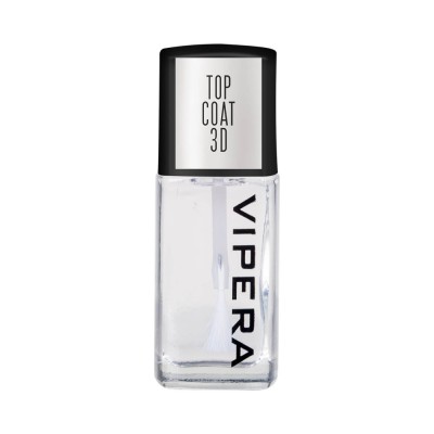 Top Coat pentru unghii 3D cu efect glossy, Transparent, 10 ml foto