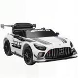 AIYAPLAY Mașinuță Electrică pentru Copii 3-8 Ani Mercedes-AMG 12V cu Telecomandă, Lumini LED, Roți de Transport, Alb | Aosom Romania