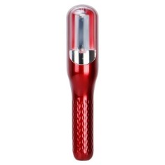 Aparat de reparare a varfurilor despicate, flippy, netezirea firului de par, din abs+pc, cu ioni negativi, baterie 500 mah, 24.8 x 5.3 x 5 cm, rosu