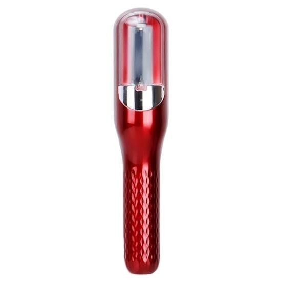 Aparat de reparare a varfurilor despicate, flippy, netezirea firului de par, din abs+pc, cu ioni negativi, baterie 500 mah, 24.8 x 5.3 x 5 cm, rosu