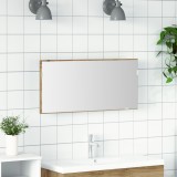 vidaXL Dulap de baie cu oglindă și LED, stejar artizanal, 80x37 cm