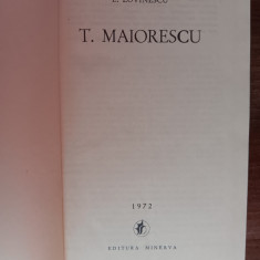 myh 38f - Eugen Lovinescu - Titu Maiorescu - ed 1972